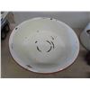 Image 2 : Enamelware Basin, Dipper, Pot with Lid. 