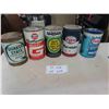 Image 1 : 5 Oil Cans: 1 Liter, Quaker State, Gulf, Esso, 1 with Product 