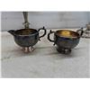 Image 2 : Silver Plated Candle Stick Holders, Creamer, Sugar 