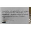 Image 2 : TOOLF 3-Tier Rolling Utility Cart with Lockable Wheels, 