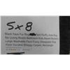 Image 2 : Black Faux Fur Rug 5x8 Feet Fluffy Area Rug for Living Room 