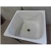 Image 2 : Vintage Enamel and Metal Laundry Tub on Metal Stand 