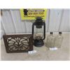 Image 1 : Vintage Register Cover, Barn Lantern, Old Bottles 