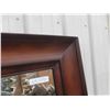 Image 2 : Wood Framed Beveled Mirror 40'' x 29'' 