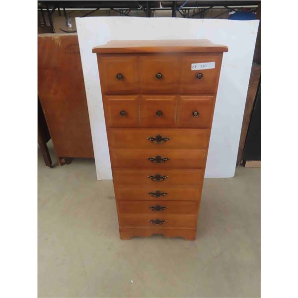 Maple 8 Drawer Dresser 44'' x 16'' x 20'' 