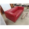 Image 2 : Leather/Leather-Style Couch 69'' Wide 