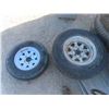 Image 1 : 2 Trailer Rims (Tires Worn) 5 Hole 13'' + 5 Hole 15'' 