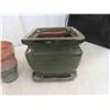 Image 2 : Planters (2) Barrel Style Plastic 10'' H x 15'' Across,