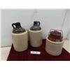 Image 1 : 2 Finger Stoneware Jugs and Pickle Crock 