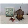 Image 1 : Vintage Water Sprinkler, Bird Feeder, Wood Sign 12x12