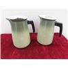Image 2 : Enamel Coffee Pots, 2 Milk Glass Shakers- No Lids and Fancy Turquoise Serving Bowls 