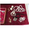 Image 8 : Wooden Jewelry Case Filled with Fashion Jewelry 