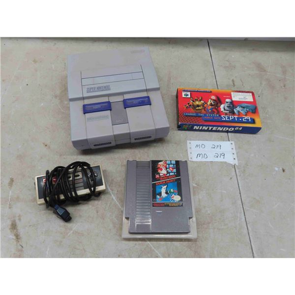 Super Nintendo Game Console- NO Powercord
