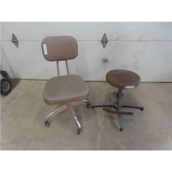 Older Office Chair, Drafting Stool 