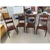 Image 1 : 4 Modern Matching Kitchen Chairs Wood 