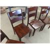 Image 3 : 4 Modern Matching Kitchen Chairs Wood 