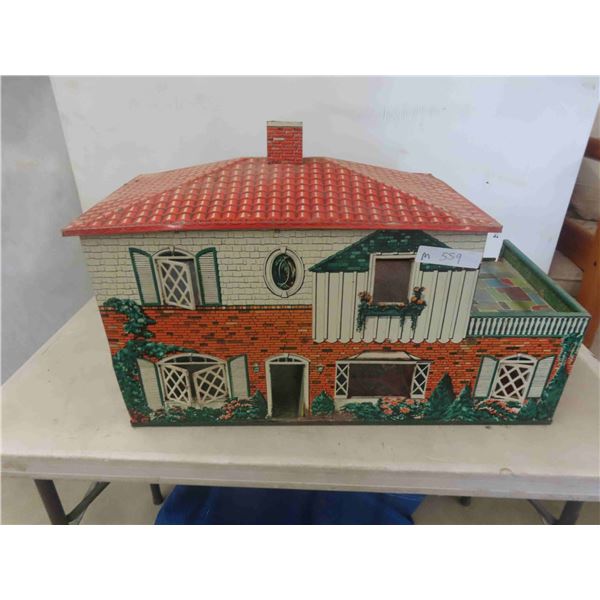 Vintage Metal Dollhouse 16'' x 29'' x 12'' 