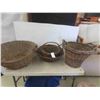 Image 1 : 4 Antique Wood Weaved Baskets 