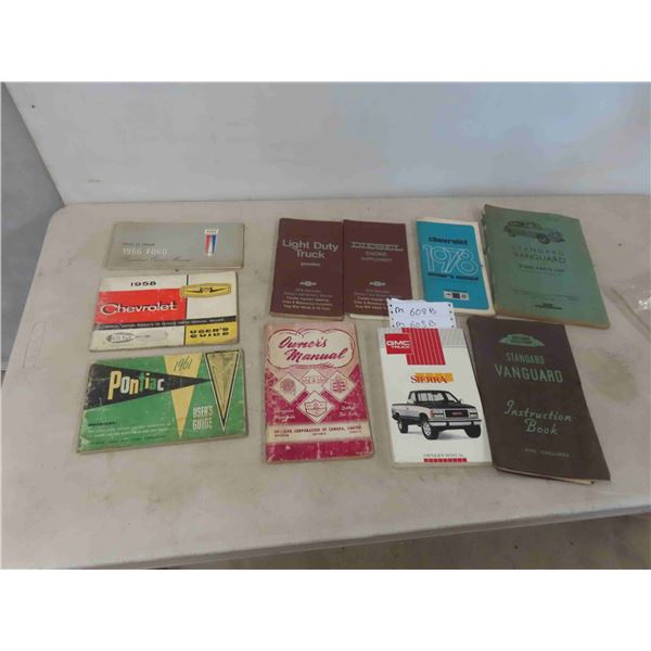Auto Manuals:Vanguard, 1961 Pontiac, 1958 Chevy,