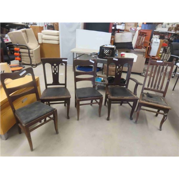 5 Wood Kitchen/Dining Room Chairs. All Same Age 