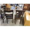 Image 8 : 5 Wood Kitchen/Dining Room Chairs. All Same Age 