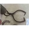 Image 2 : 5 Horse Shoes , 3 Gas Cans , Ice Tongs 