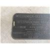 Image 2 : McCormick Deering Tractor Mfg Plate 3'' x 6'' 
