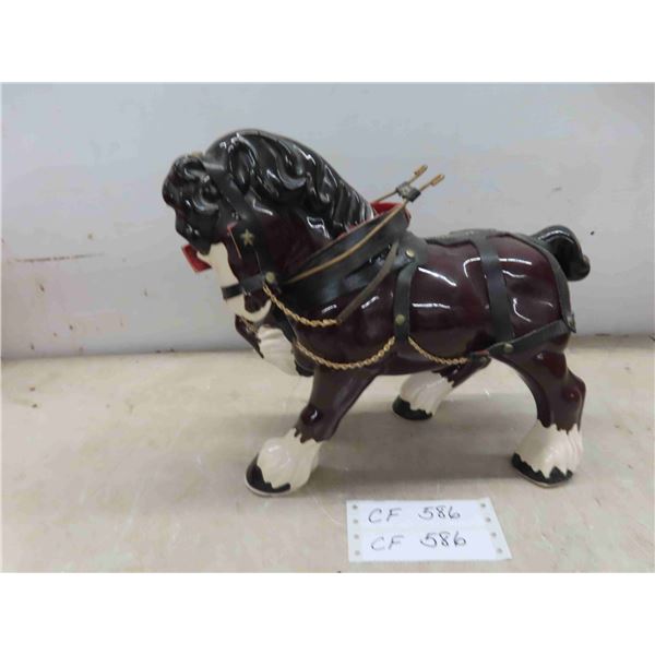 Ceramic Clysdale Horse 10 1/2'' x 11'' x 4 1/2'' 