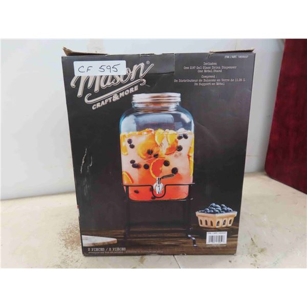 Mason 2.97 Gallon Drink Dispenser Set - New or 