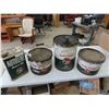 Image 1 : 4 BA Cans :  25lbs Grease, 2 Gal Oil, 5 Gal Transmission Lube 