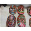 Image 2 : Hand Painted Mexican TerraCotta Clay Masks Folk Art 