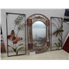 Image 1 : Ornate Mirror 18x29, 2 metal Art Pictures 27x12