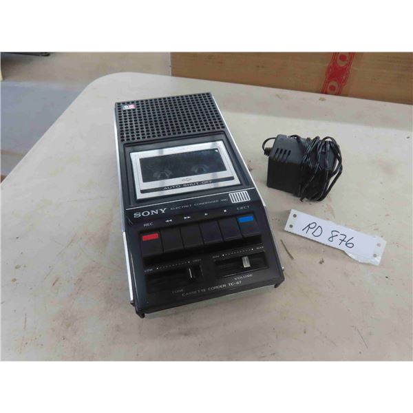 Sony Cassette Corder TC-67 with Power Cord 