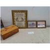 Image 1 : Framed Needle Craft Slogan. 12x15, 2 Framed Pictures