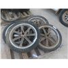 Image 2 : 4 Motorcycle / Sulky Cart Tires and Rims 