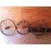 Image 1 : 4 Steel Wheels (1) 29'' Diam. , (2) 26'' Diam. , (1) 32'' 