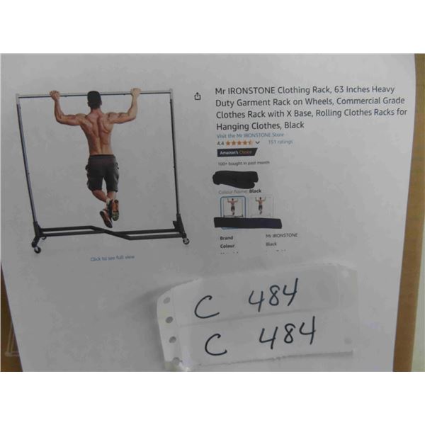 Mr IRONSTONE Clothing Rack, 63 Inches Heavy Duty Garment