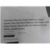 Image 2 : Hansleep Memory Foam Mattress Topper Queen Size, Bamboo 