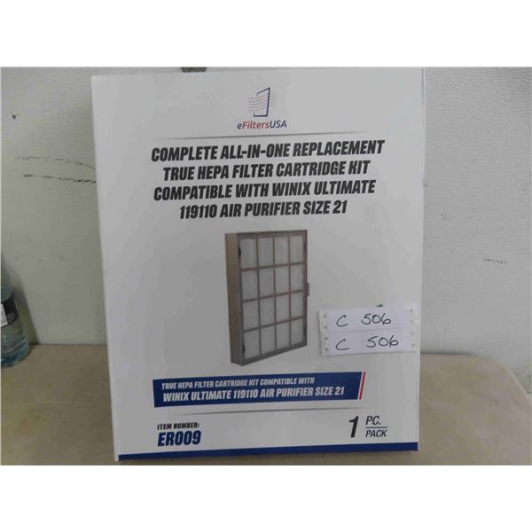 2 Pack Replacement True HEPA Filter Cartridge Sets Compatible