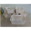 Image 1 : 6 plastic storage bins 10'' X 7'' X 4'' - NEW OR STORE RETURN 