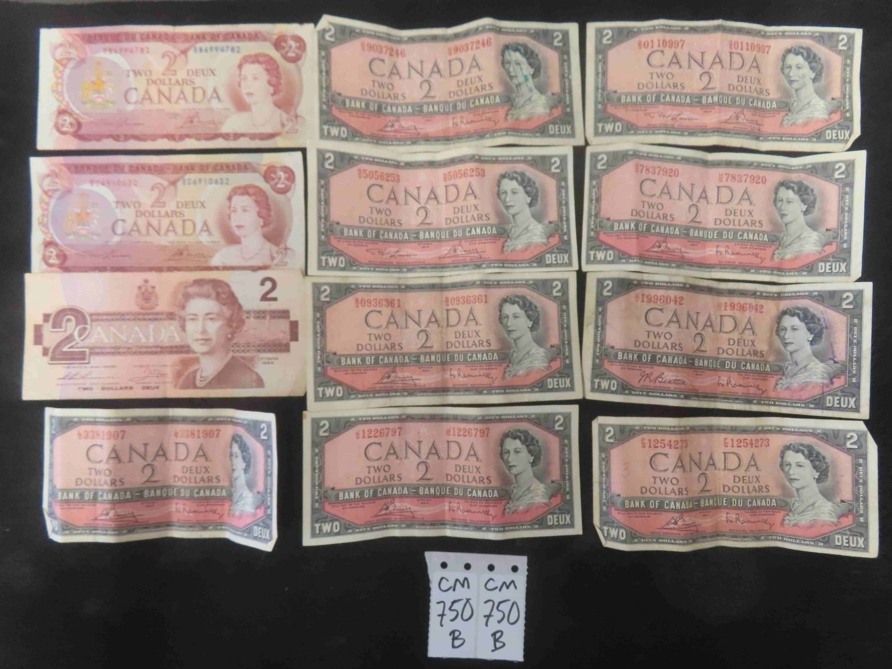 Canada $2 Bill Collection