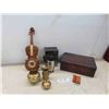 Image 1 : 3 Brass Pieces, New Domo Travel Mug, Violin Thermometer/