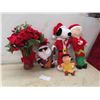 Image 1 : Christmas Peanut Stuffed Characters, Bouquet of Poinsettas 