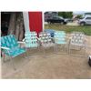 Image 1 : 5 Vintage Fold Up Lawn Chairs 