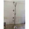 Image 2 : Brushed Stainless Coat Tree, Magazine Rack 21'' x 16'