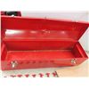 Image 2 : Metal Tool Box 10'' x 9'' x 32'' with Work Light, Bungee 