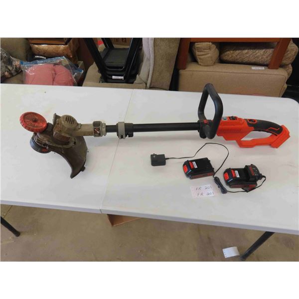 Black and Decker 20V Cordless Weed Trimmer with Charger 