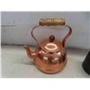 Image 2 : Copper Tea Pot with 8 Cups, Creamer, Sugar Bowl & 