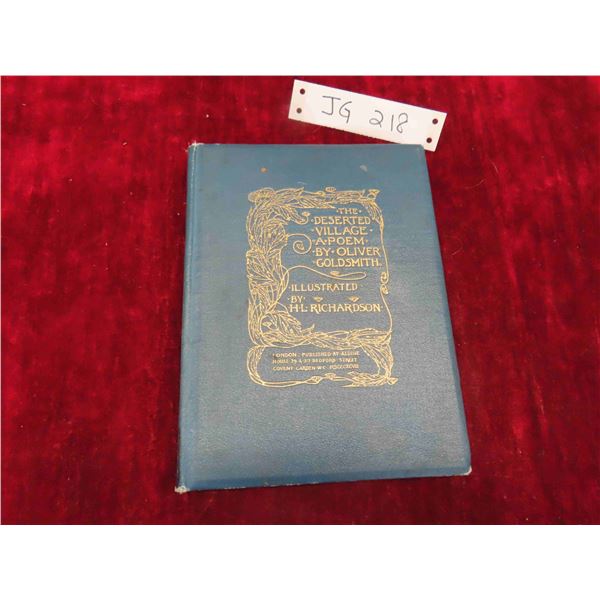1898 Poetry Book 'The Deserted Village' by Oliver Goldsmith, 