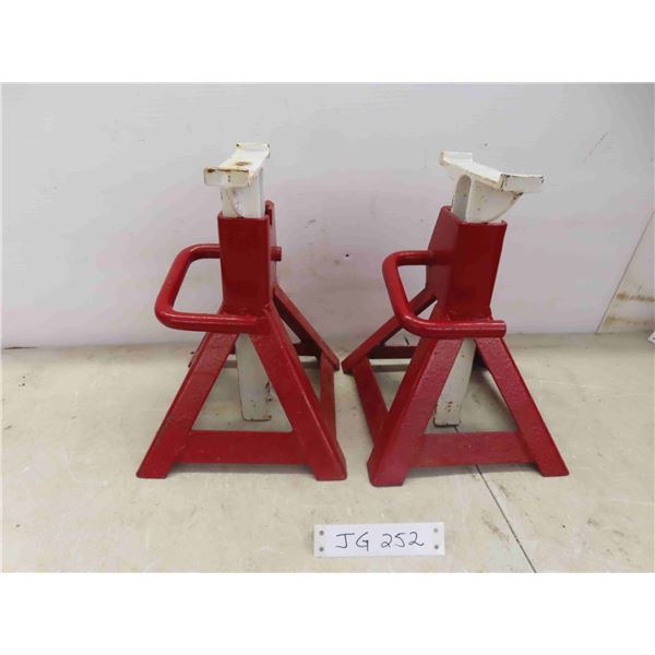 Pair of Heavy Steel Jack Stands Marked 'TS 2.75' 